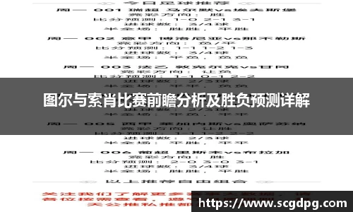 图尔与索肖比赛前瞻分析及胜负预测详解